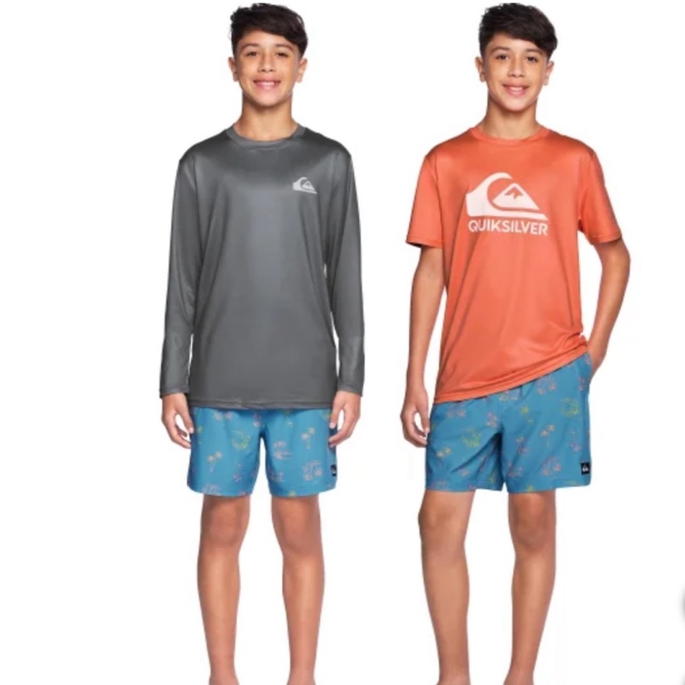 NWT. Quiksilver Youth 3-piece Swim Set. Size XL 18/20